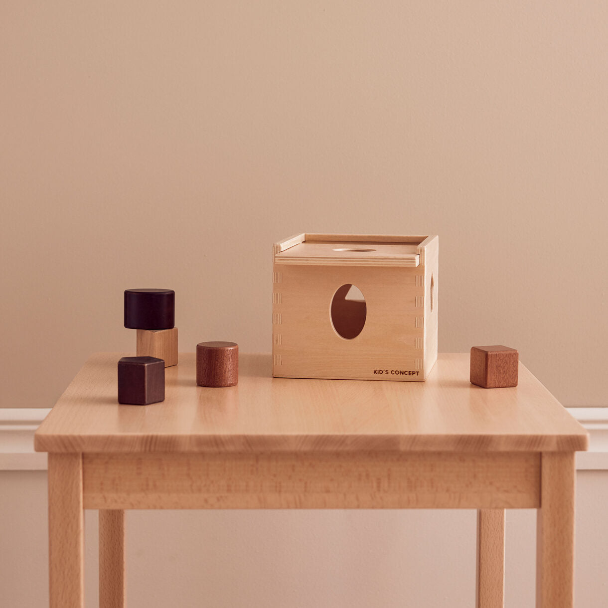 Formen Steckspiel für Kinder aus Holz in natur, ab 1 Jahr