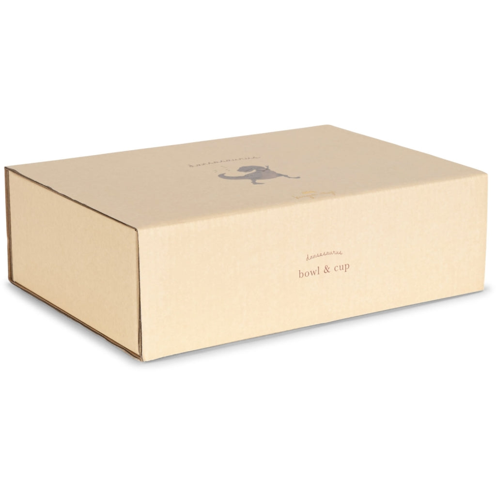 Geschirrset Keramik für Kinder, Schale und Becher, Dinosaurier