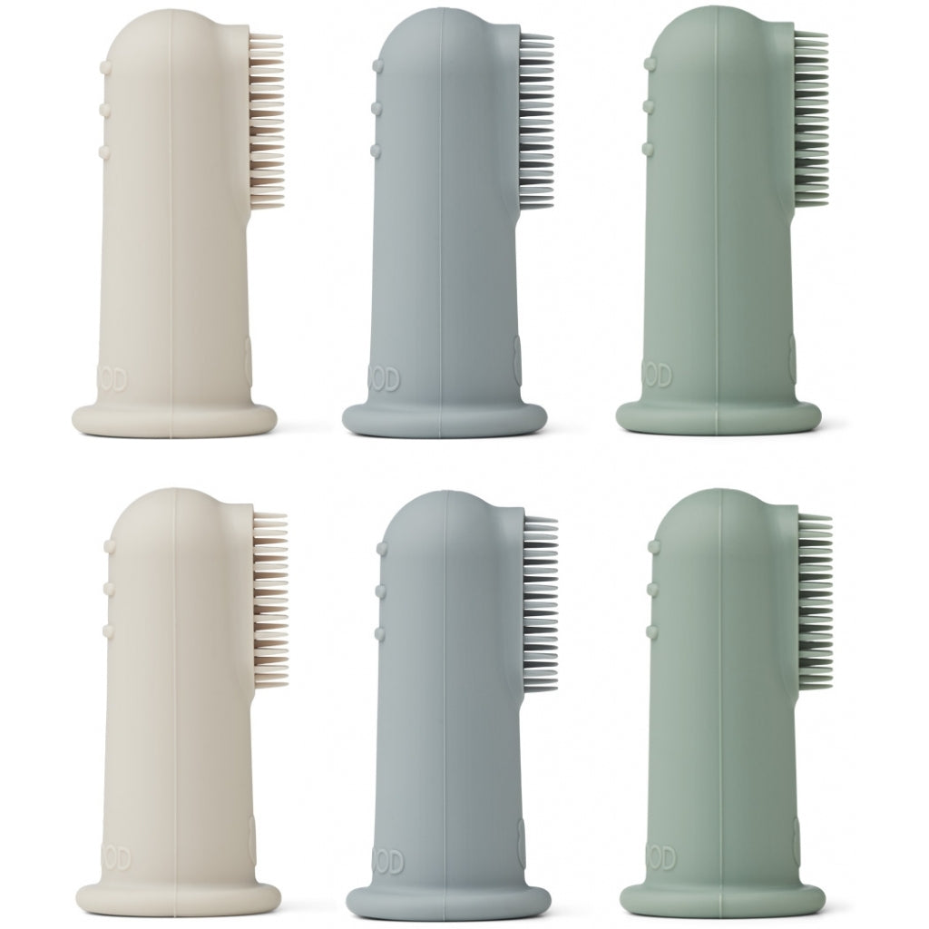 Kinder Fingerzahnbürtse Simon "Sandy Peppermint", 6er Pack