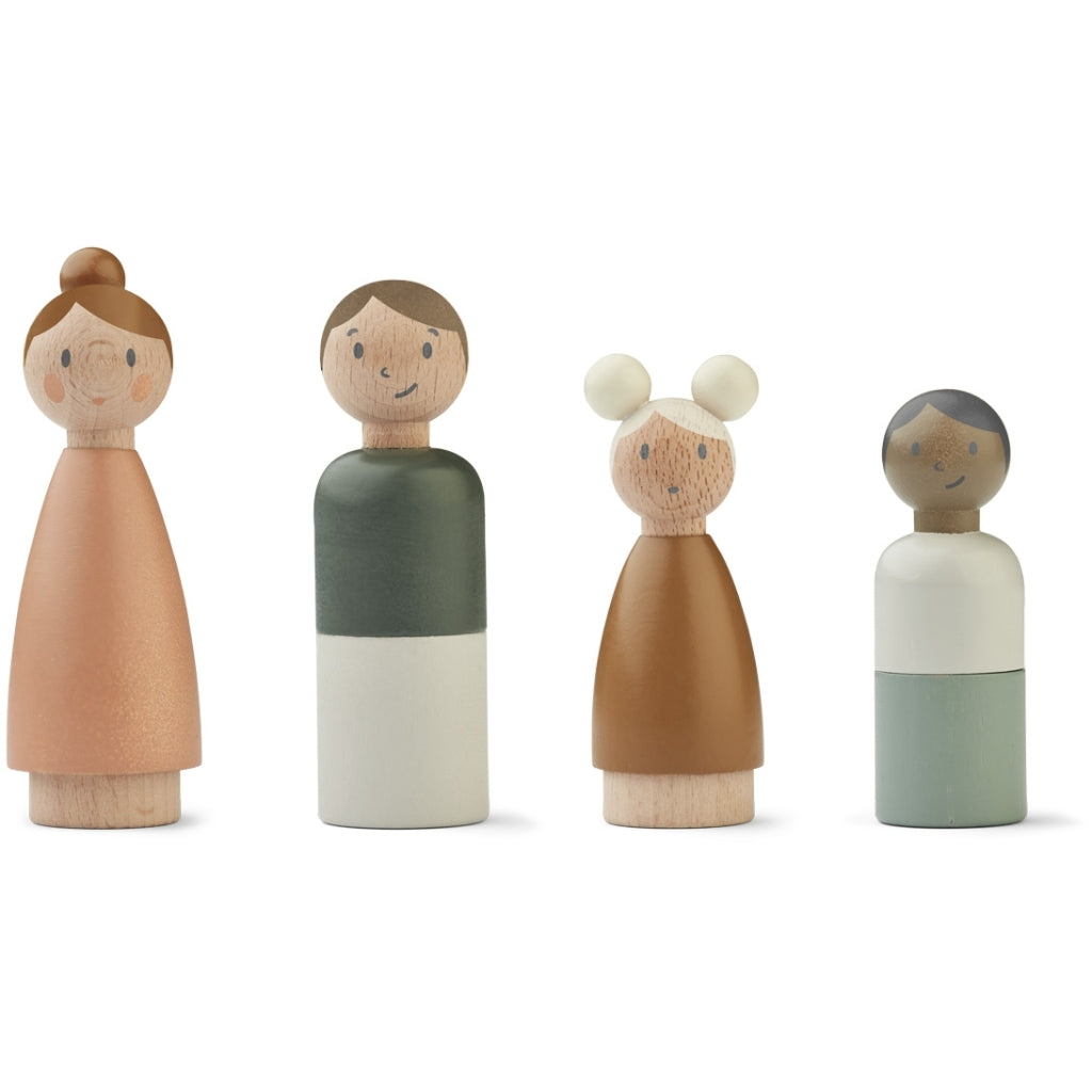 Puppenfamilie Lotta Dolls Familie, aus Holz