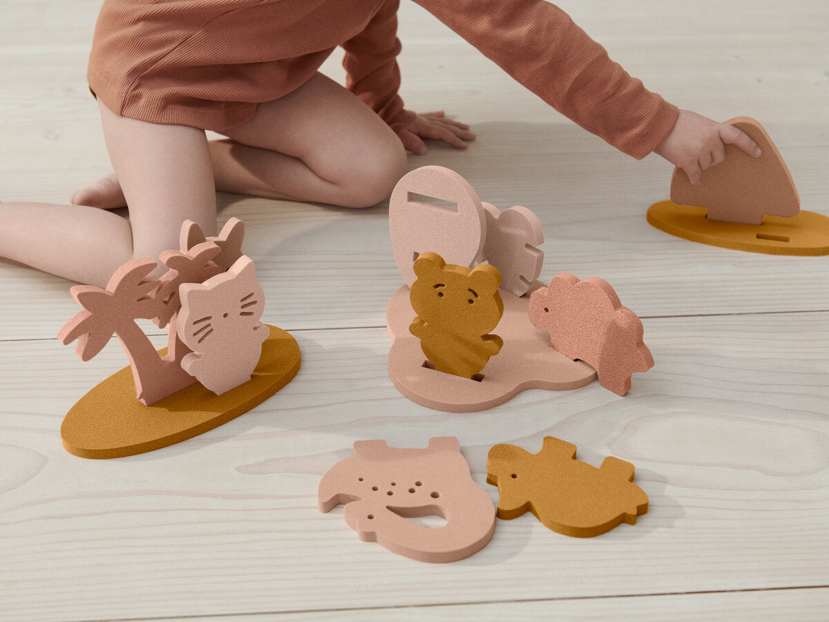 George Badespielset Multimix - Wasserspritzspielzeug, Aufbewahrungsbeutel | Bunte Formen und Figuren, ideal für die Badewanne | Kinder ab 3 Jahren