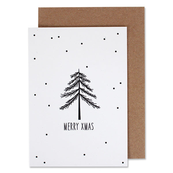 Weihnachtskarte mit Umschlag, aus recyceltem Papier