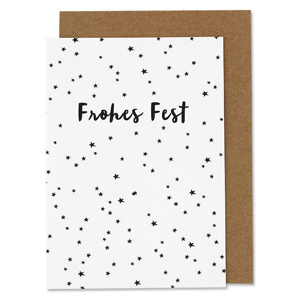 Weihnachtskarte mit Umschlag, aus recyceltem Papier