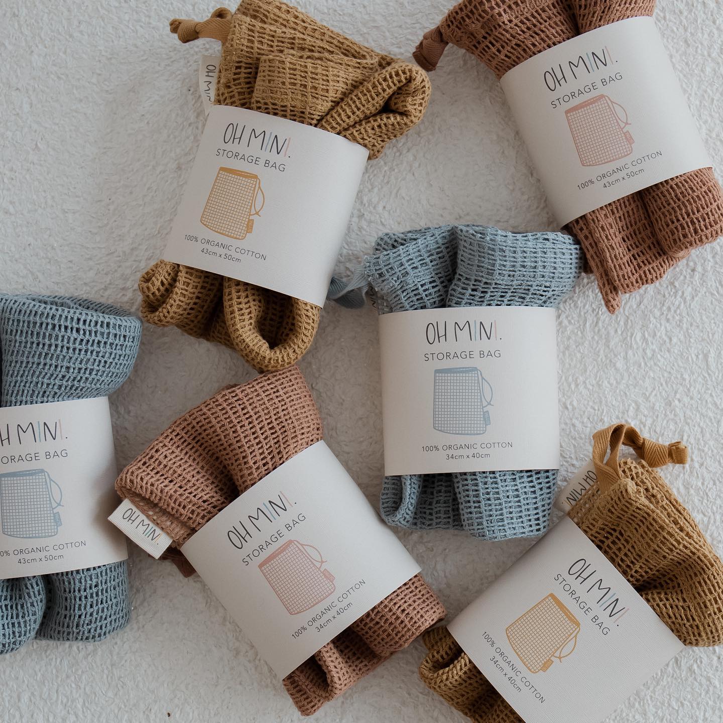 Aufbewahrungsbeutel Netzbeutel medium, verschiedene Farben