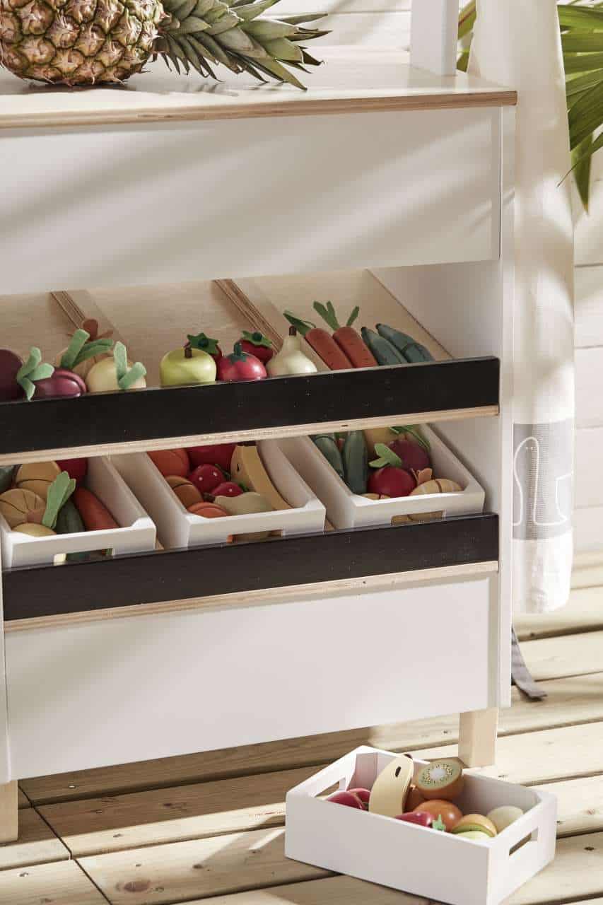 Kaufladen Obstkiste gemischt für Kinder aus Holz