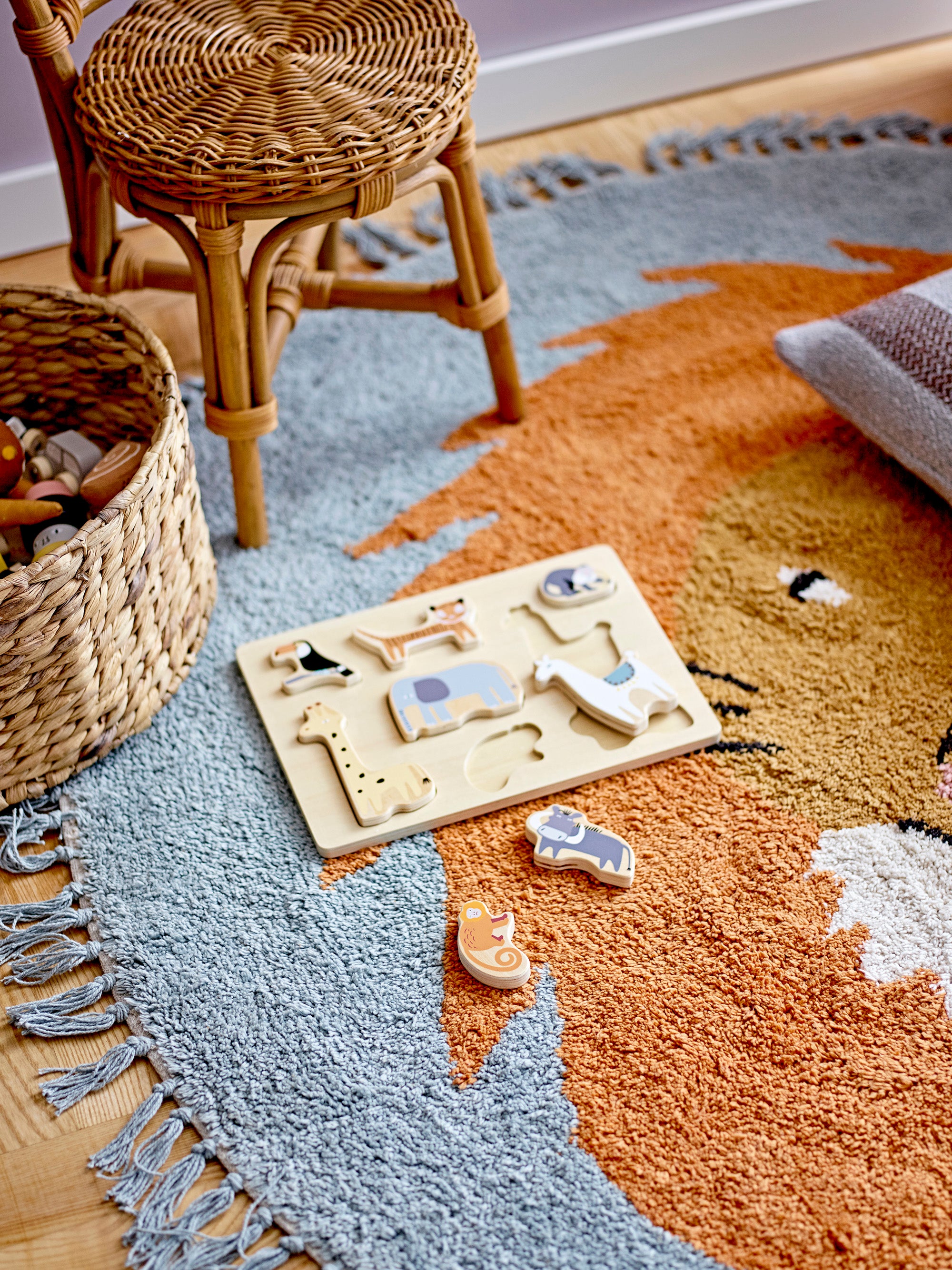 Puzzle Steckpuzzle fĂĽr Kinder ab 18 Monate Vilamarie, Natur aus Holz