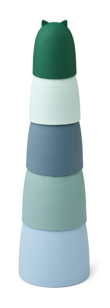 Stapelhütchen, verschiedene Farben