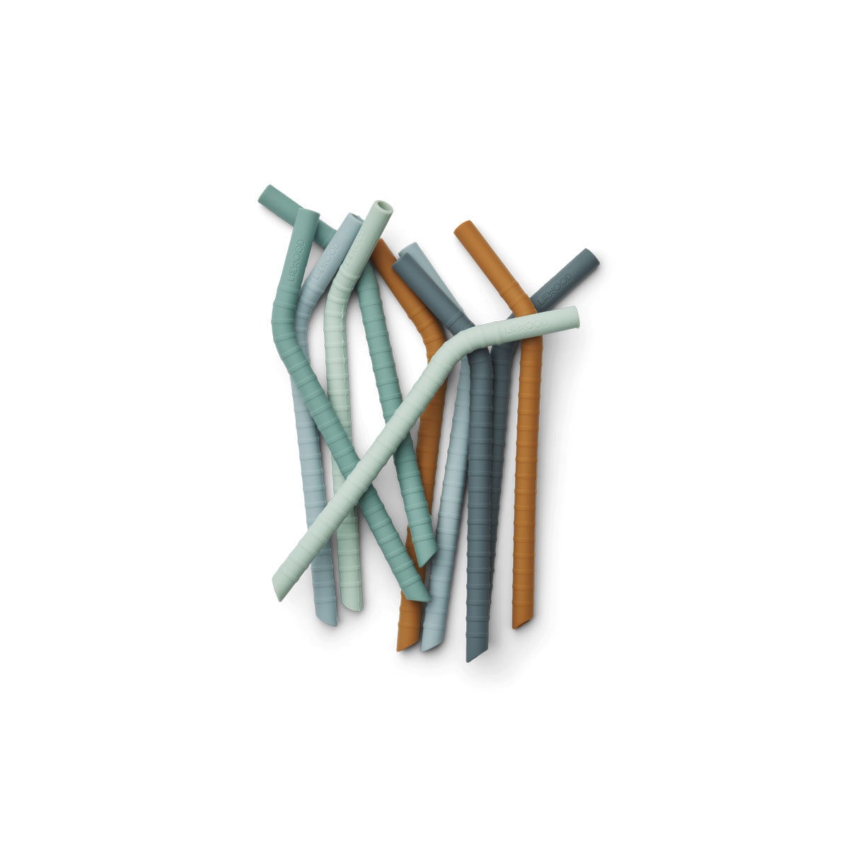 Strohhalme Silikon, 10er Pack, Surf blue Multi MIx