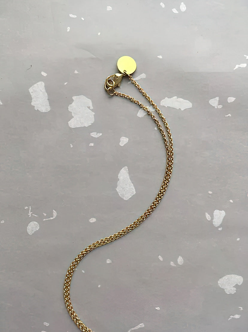 Halskette Gold für Erwachsene ,Anhänger Mond