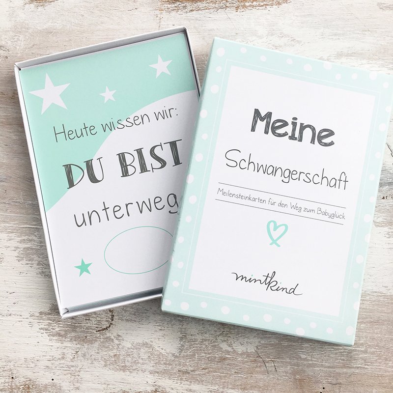 Meilensteinkarten Schwangerschaft mint