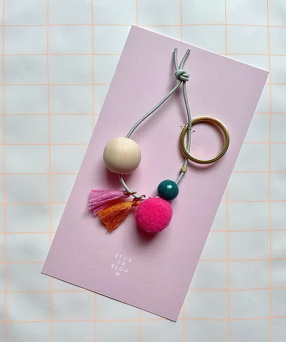 Schlüsselanhänger - Glücksbringer - Pink/Malve/Caramel