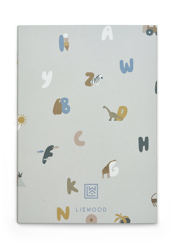 Notizbücher Softcover A5 Format, Alphabet Streifen Mix