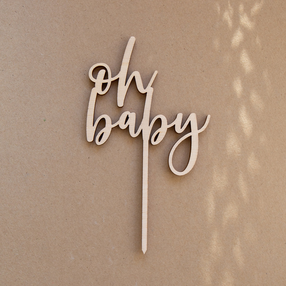 Kuchentopper Cake Topper "Oh Baby"
