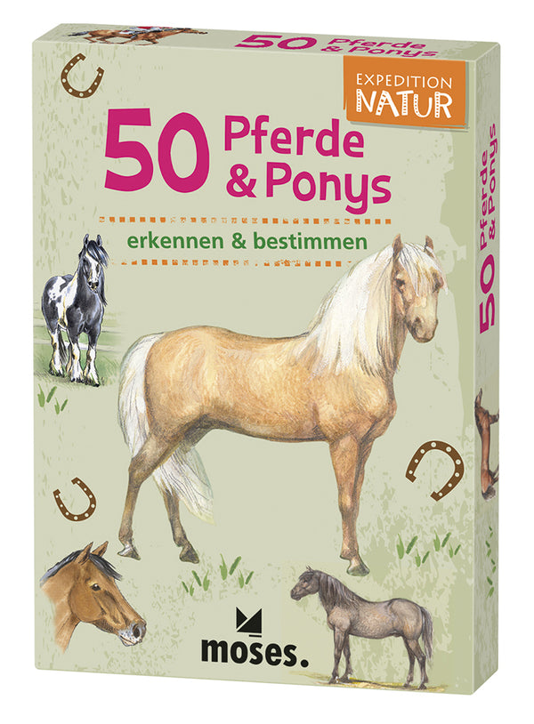 Wissenskarten 50 Pferde & Ponys - Expedition Natur