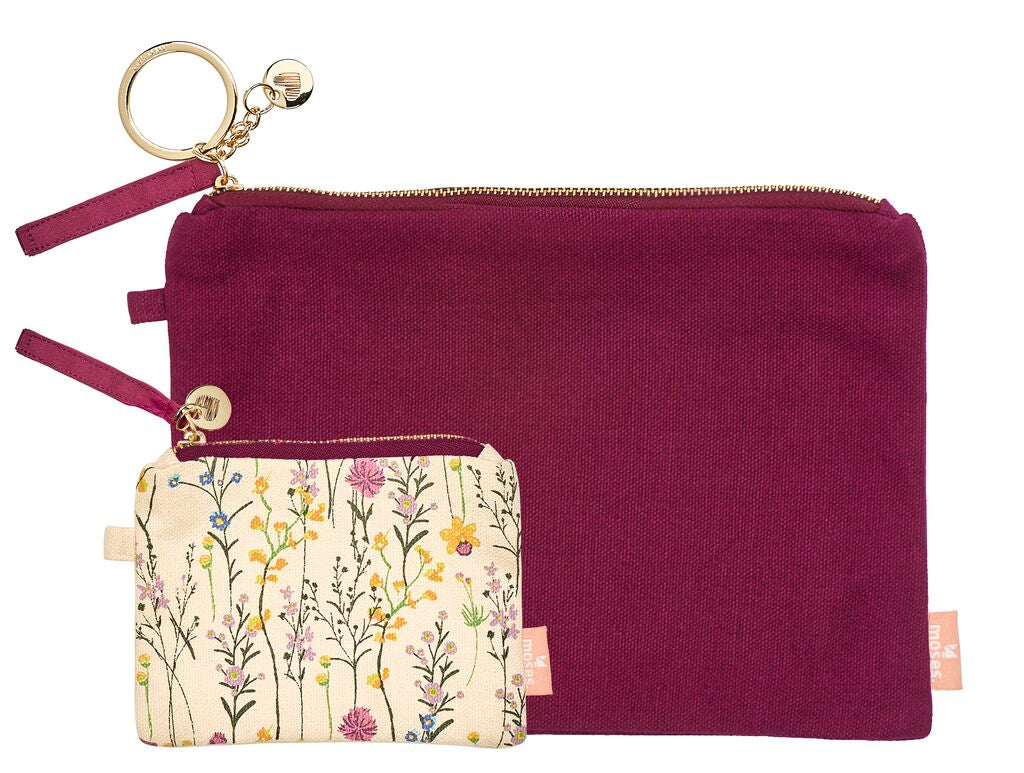 Täschchen Blumenwiese 2er Set aus Biobaumwolle