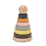 Stapelturm mit Ringen aus Holz für Kinder ab 1 Jahr