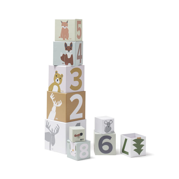 Stapelturm Pappwürfel mit Zahlen für Kinder ab 1 Jahr