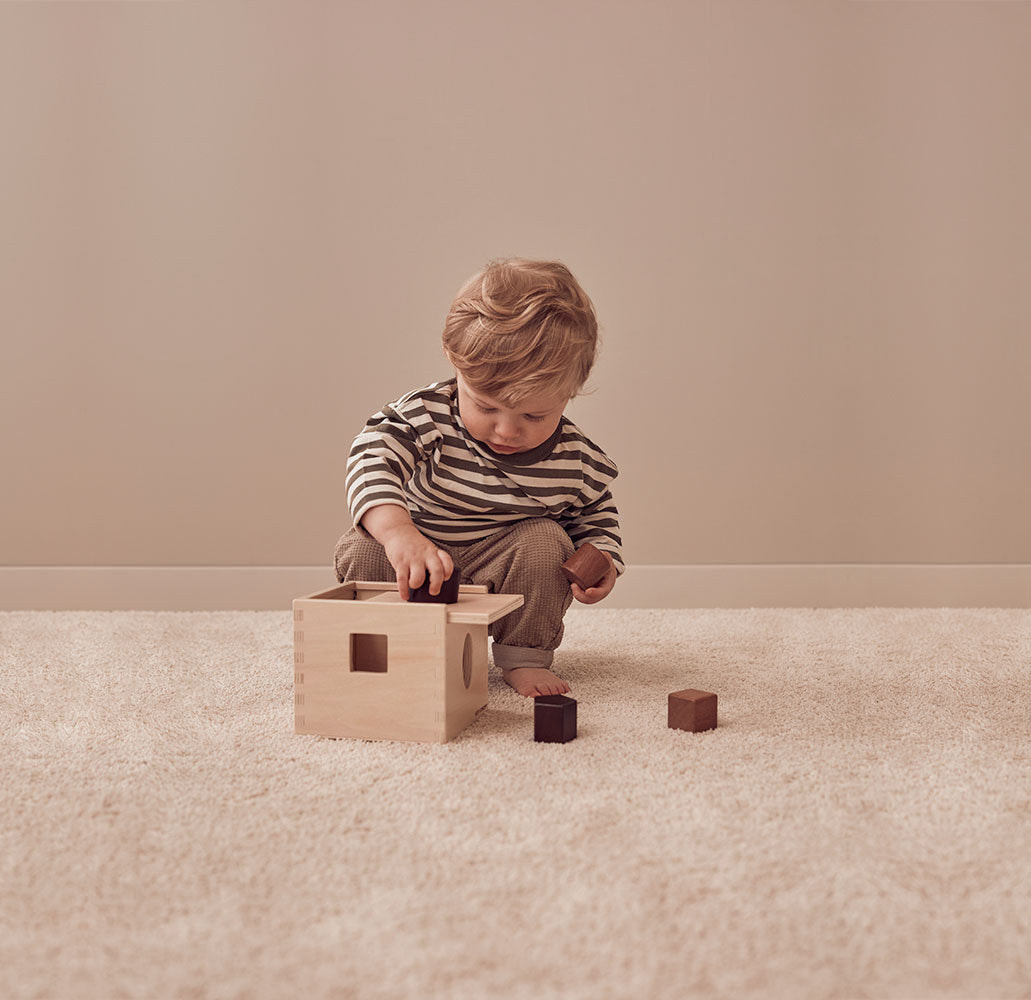 Formen Steckspiel für Kinder aus Holz in natur, ab 1 Jahr