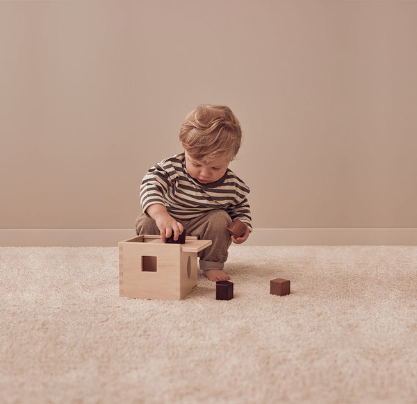 Formen Steckspiel für Kinder aus Holz in natur, ab 1 Jahr