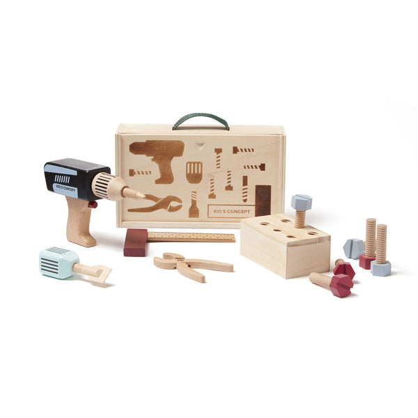 Kinder Werkzeugkoffer aus Holz ab 3 Jahre, KID´S HUB