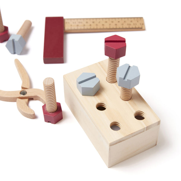Kinder Werkzeugkoffer aus Holz ab 3 Jahre, KID´S HUB