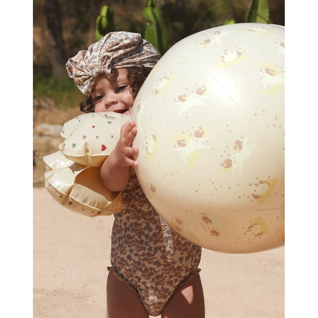 Wasserball Strandball groß Einhörner | Großer Strandball mit Einhorn-Motiven | Geeignet für Kinder und Kleinkinder