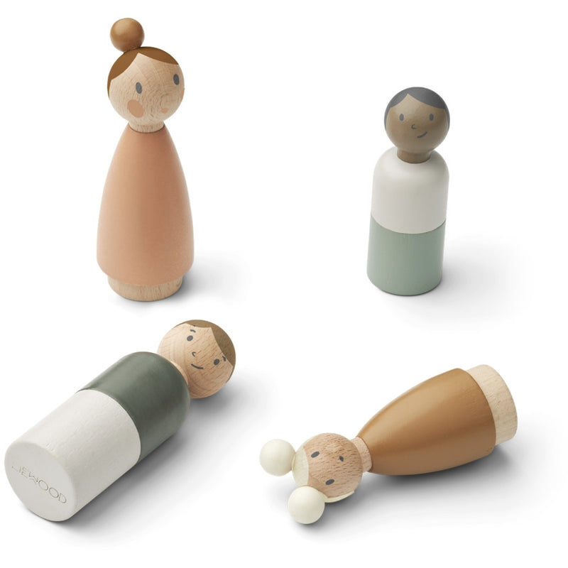 Puppenfamilie Lotta Dolls Familie, aus Holz