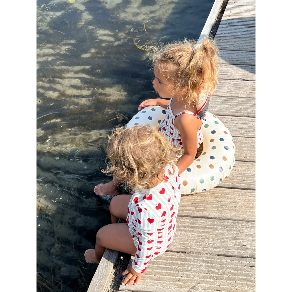 Konges Slojd Schwimmring für Kinder - Gepunktet | Schwimmring für Kinder mit Punktmuster, Durchmesser: 80 cm | Kinder ab 3 Jahren