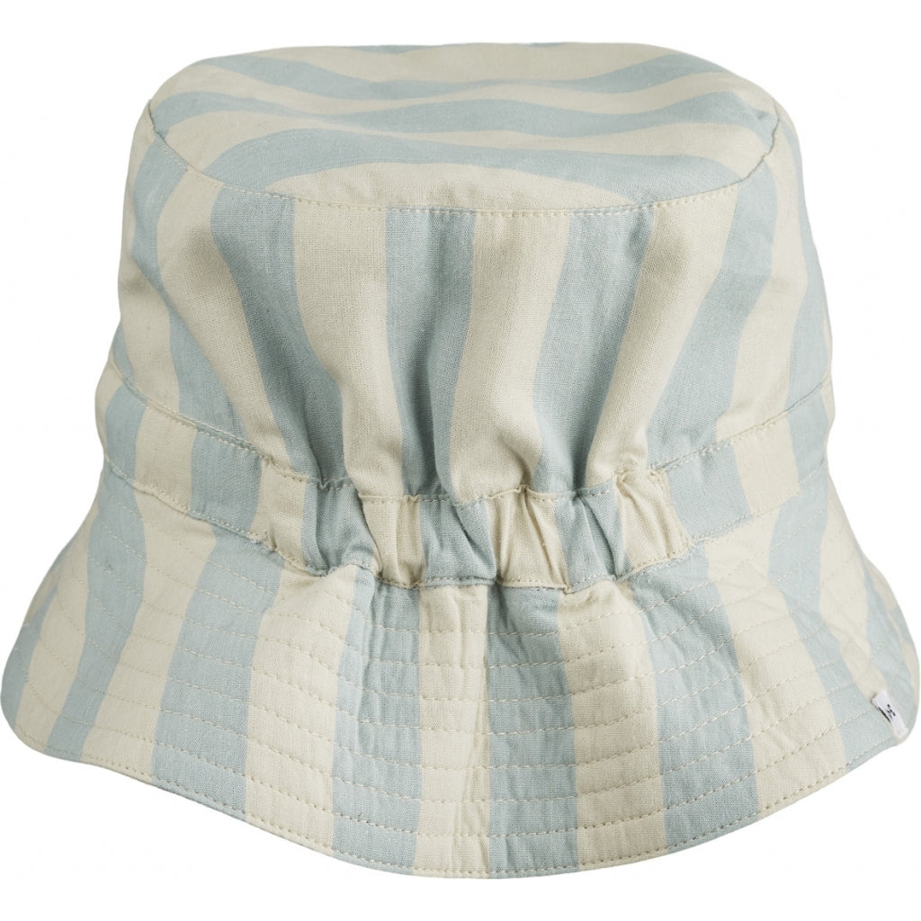 Sander Wende Sonnenhut - Sea Blue Sandy | Vielseitiger Wendehut in Meeresblau und Sandfarben, breite Krempe und UV-Schutz | Kinder und Erwachsene