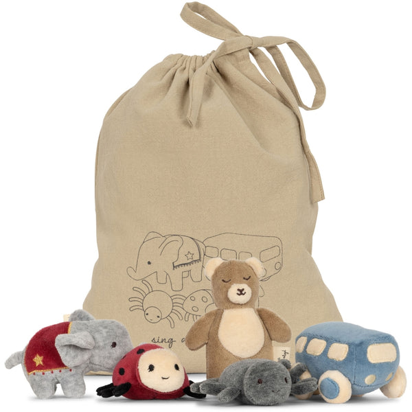 Kuscheltiere Set im Baumwollbeutel