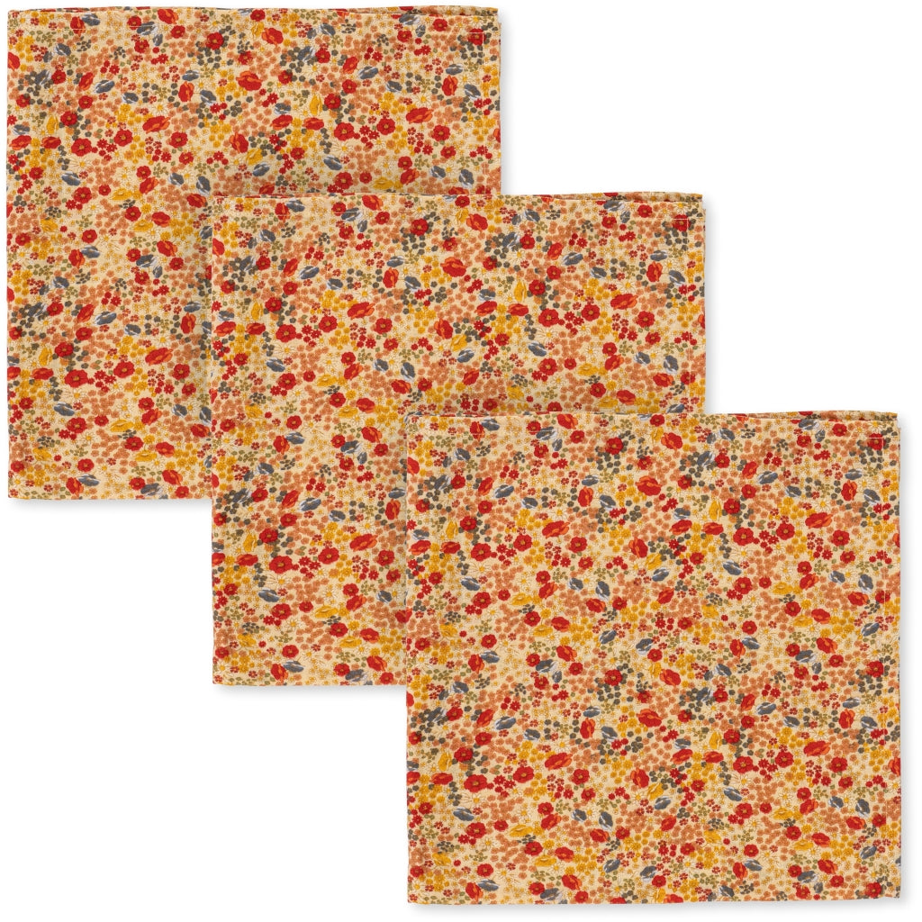Musselintücher 3er Pack aus Bio-Baumwolle, 65cm x 65cm