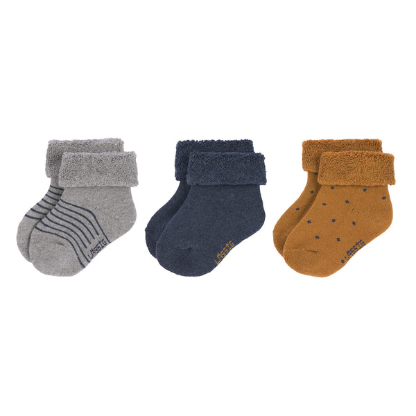 Baby Socken 3er Set blau, 0-4 Monate