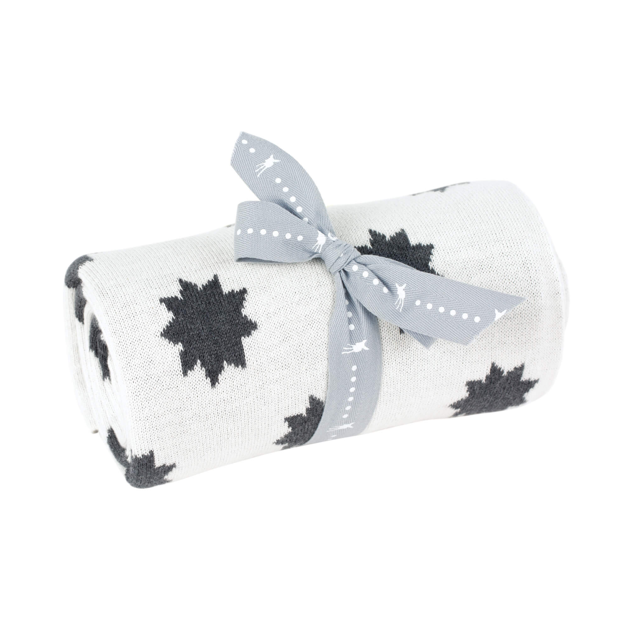 Decke Bio-Baumwolle Sterne - Little Chums Stars White, 75x100cm