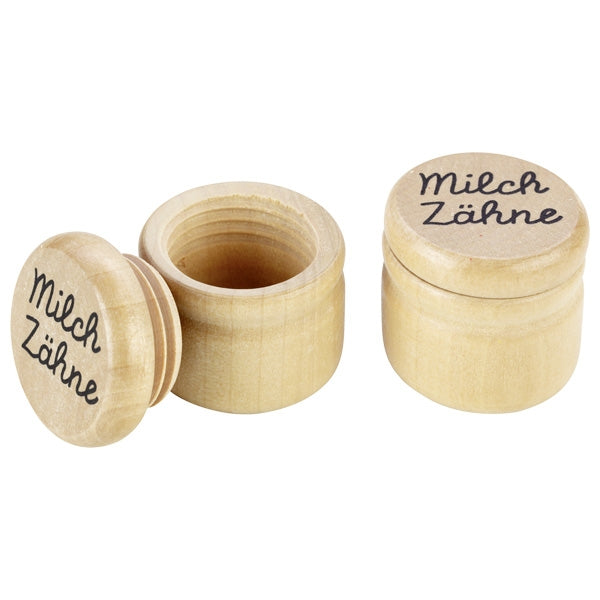 Milchzahndose aus Holz