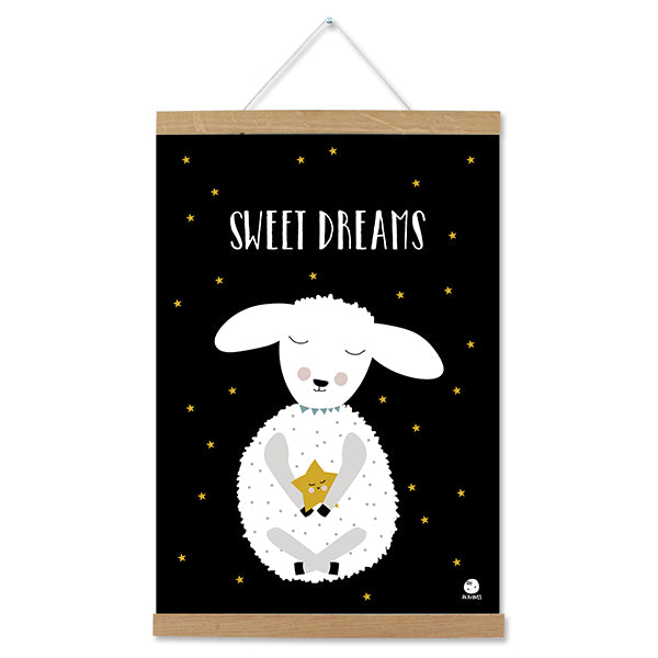 Poster Kinderzimmer Lamm Sweet Dreams, A3