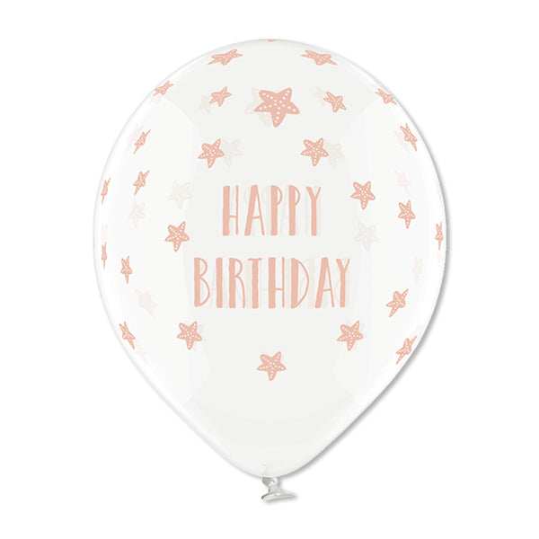 Luftballons Geburtstag pastell, 100% Naturkautschuk