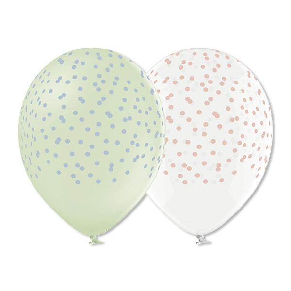 Luftballons mint/ weiß 100% Naturkautschuk