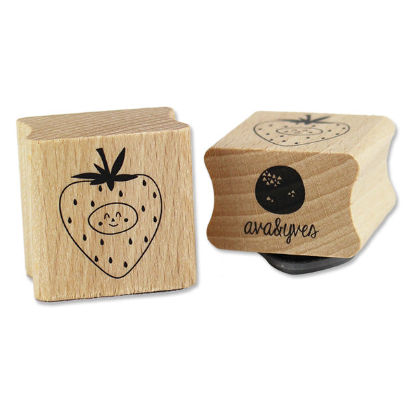 Stempel Erdbeere zum Basteln