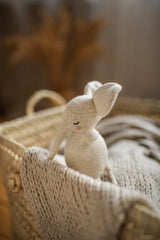 weiche Babyrassel Elefant aus 100% Biobaumwolle