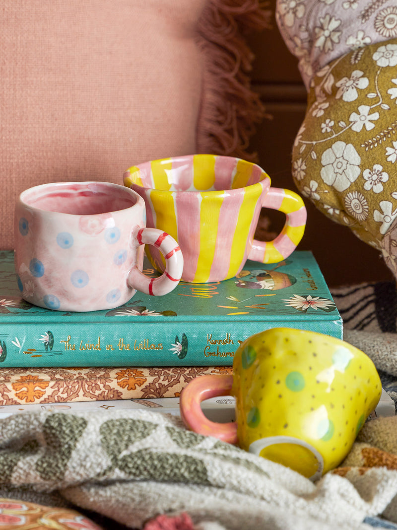 kleine Tasse Nini gelb, Steingut