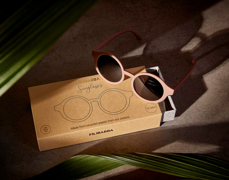 Kindersonnenbrille aus recyceltem Plastik - Vintage Rose | Nachhaltige Kindersonnenbrille aus recyceltem Plastik, Farbe: Vintage Rose | Kinder von 4 bis 10 Jahren