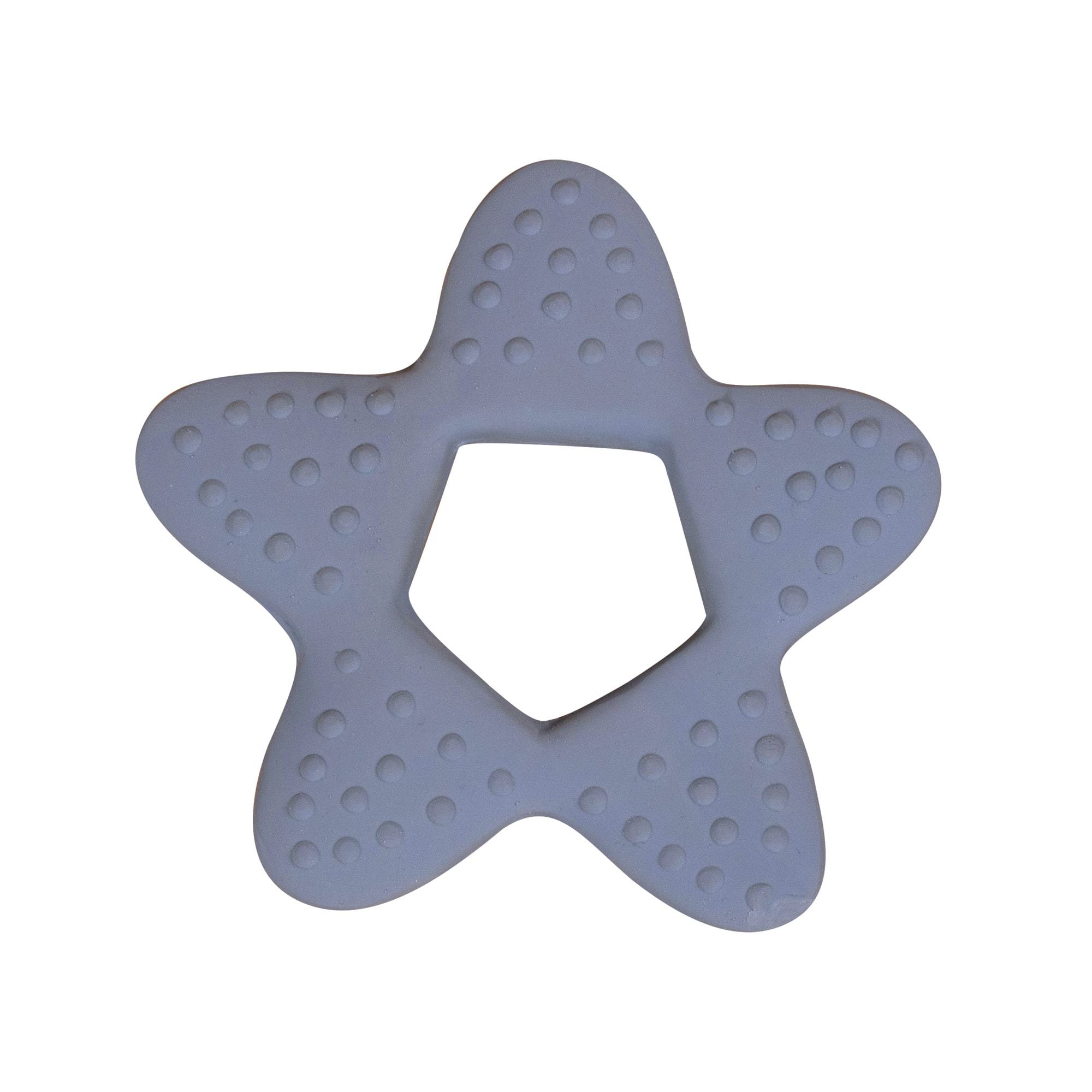 Baby Beißring Stern, Naturkautschuk blau