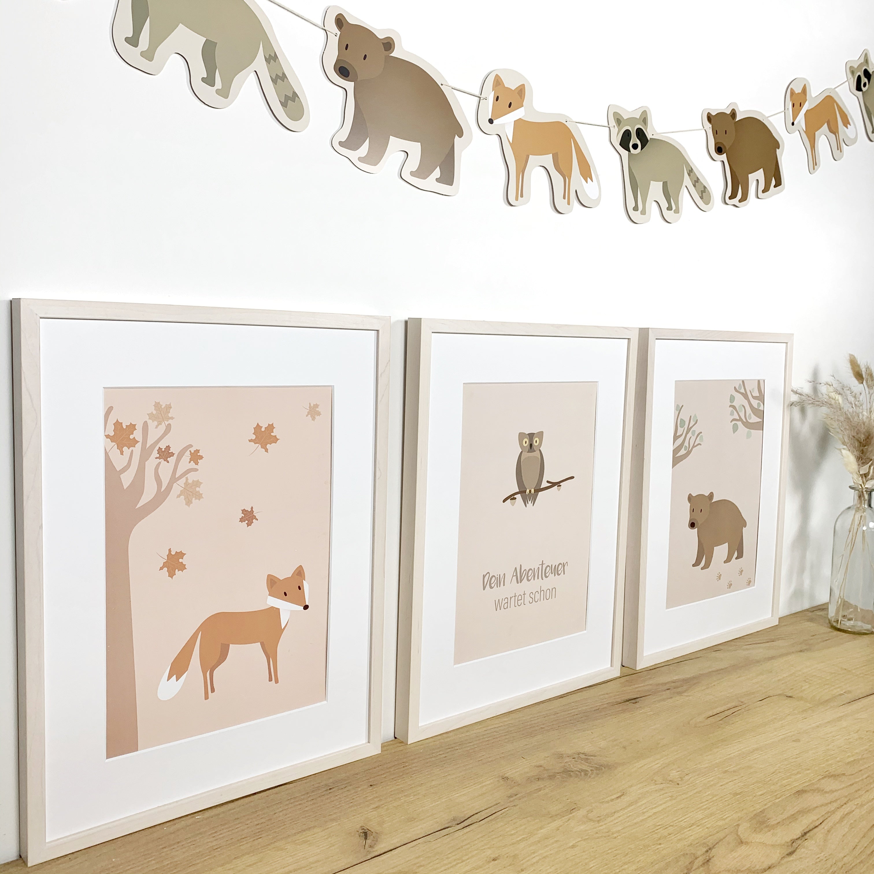 Kinderzimmer Poster Set Wald