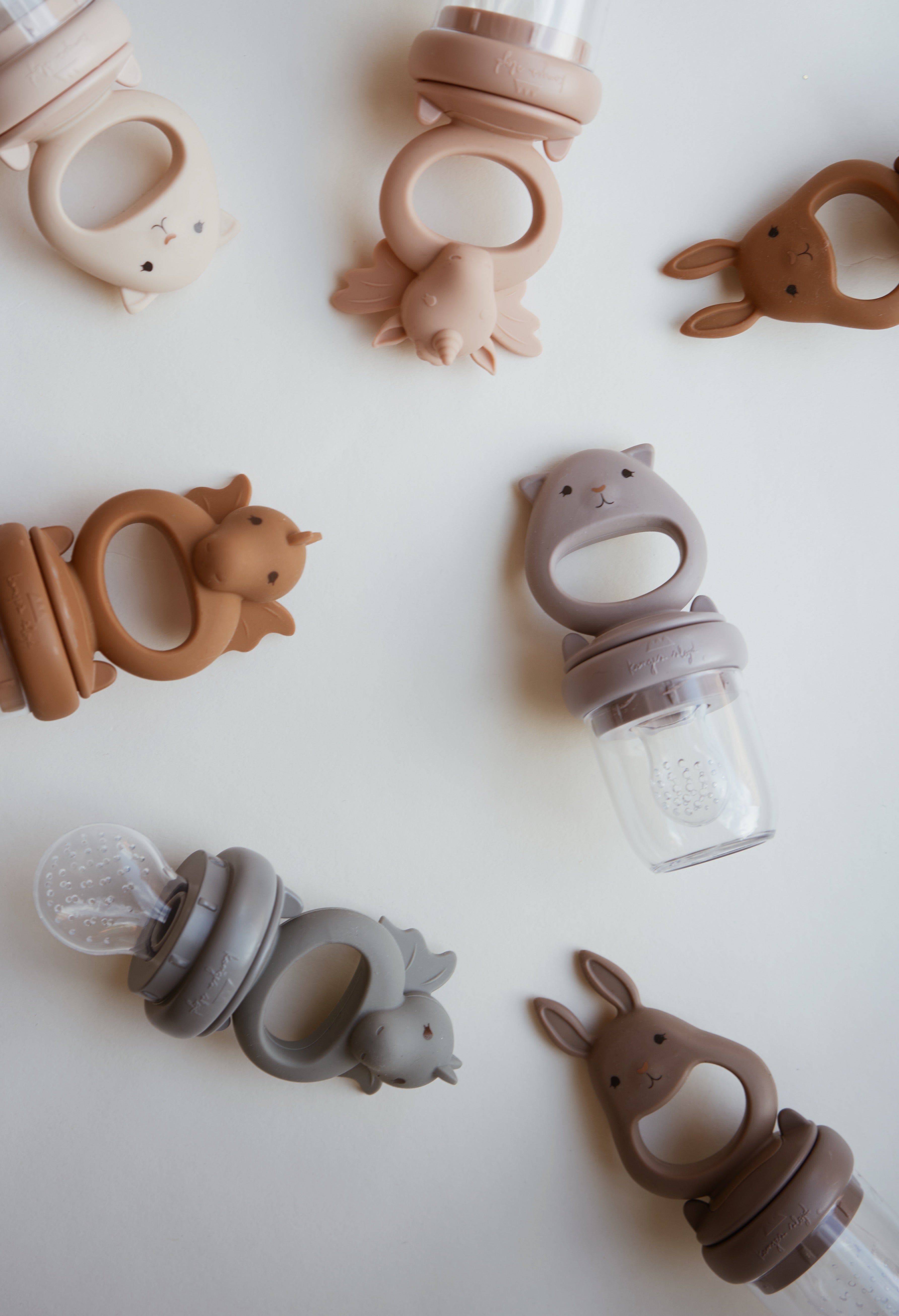 Konges Slojd Fruchtsauger Baby Schnuller 2er Pack, Bark/ Shell