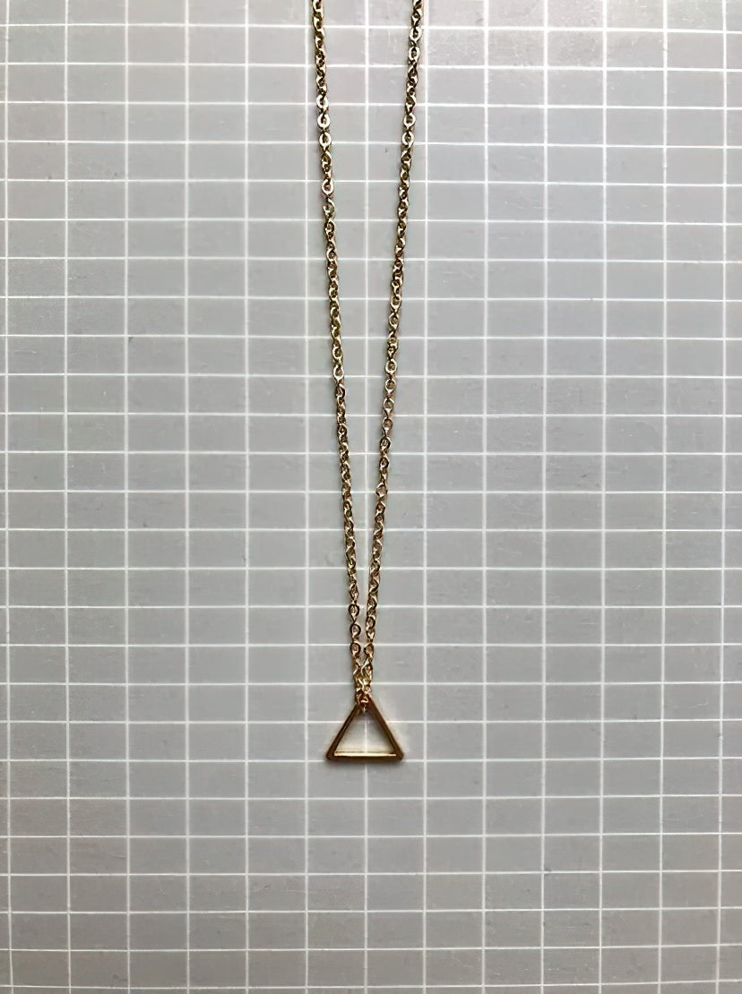 Halskette Gold für Erwachsene, Anhänger Mini Triangle