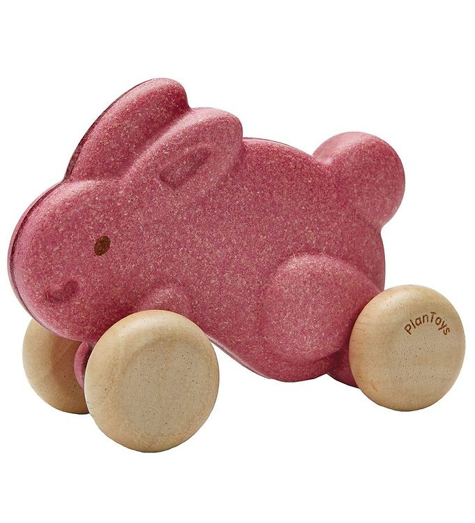 Spielzeug Hase auf Rädern, rosa