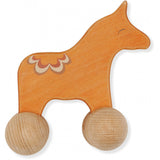 Spielzeug Pferd aus Holz, auf Rollen