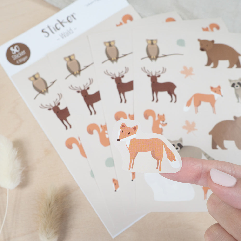 Sticker Set Wald