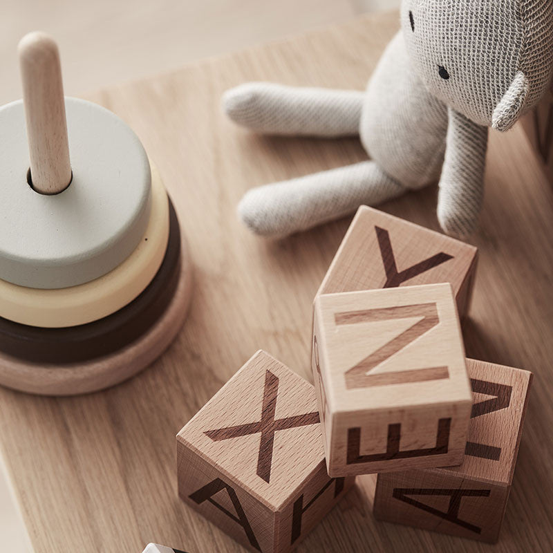 Kinder Buchstaben Würfel ABC aus Holz