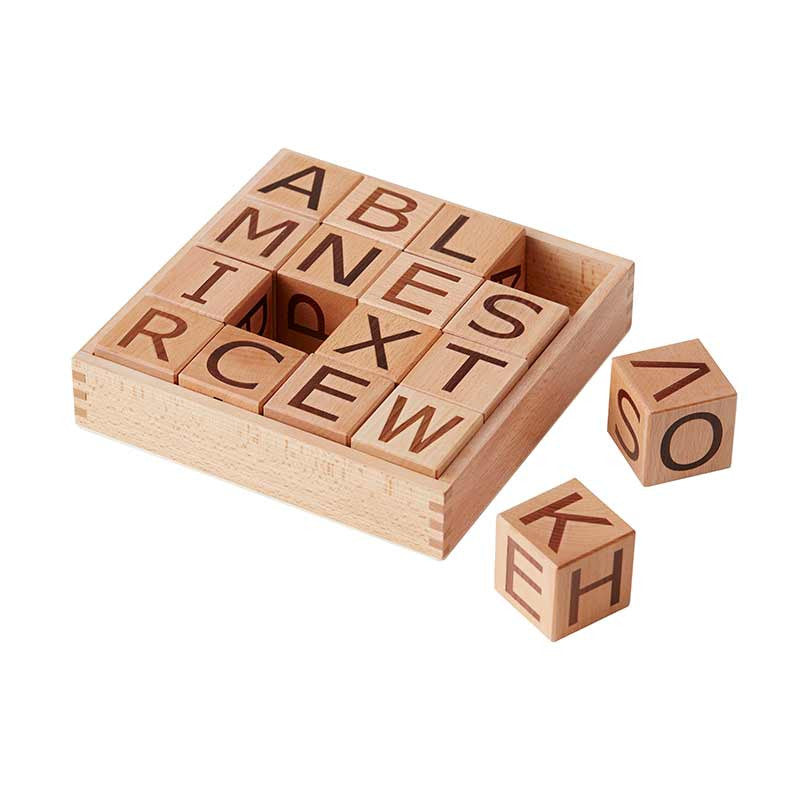 Kinder Buchstaben Würfel ABC aus Holz